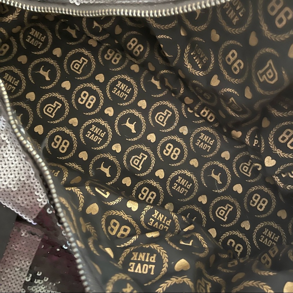 PINK Victoria Secret large duffle black sequins - Picture 5 of 6